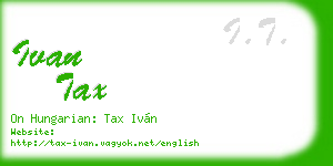 ivan tax business card