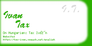 ivan tax business card